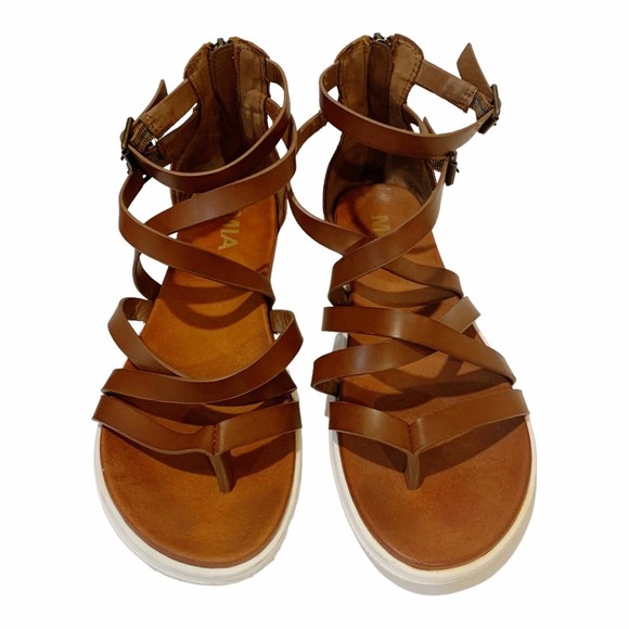 MIA Janel Brown Strappy Thong Gladiator Sandal 9M - Picture 1 of 4